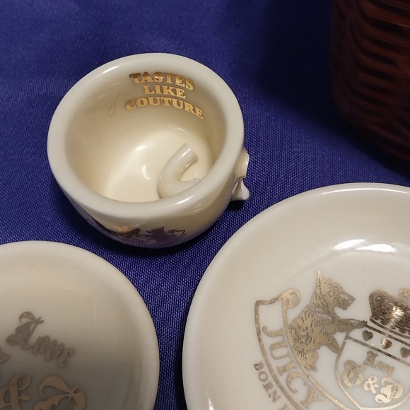 Rare htf juicy couture picnic basket child's tea set - Picture 7 of 12